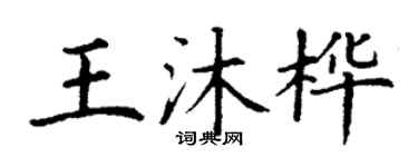 丁謙王沐樺楷書個性簽名怎么寫