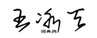 朱錫榮王冰天草書個性簽名怎么寫