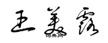 曾慶福王美露草書個性簽名怎么寫