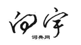 駱恆光向宇草書個性簽名怎么寫