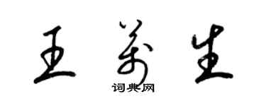梁錦英王萬生草書個性簽名怎么寫