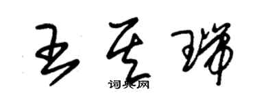 朱錫榮王其瑞草書個性簽名怎么寫