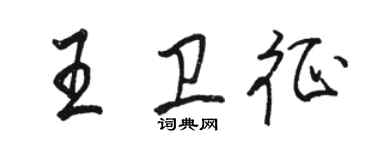 駱恆光王衛征行書個性簽名怎么寫