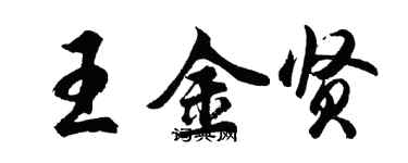 胡問遂王金賢行書個性簽名怎么寫