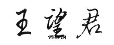 駱恆光王望君行書個性簽名怎么寫