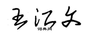朱錫榮王江文草書個性簽名怎么寫