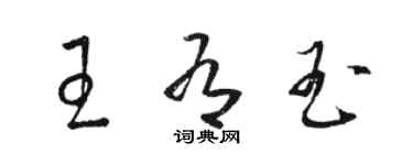 駱恆光王有玉草書個性簽名怎么寫