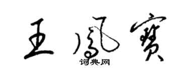 梁錦英王鳳寶草書個性簽名怎么寫