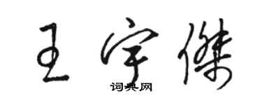 駱恆光王宇傑草書個性簽名怎么寫