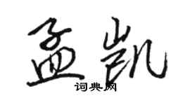 駱恆光孟凱行書個性簽名怎么寫