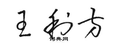 駱恆光王利方草書個性簽名怎么寫