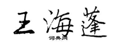 曾慶福王海蓬行書個性簽名怎么寫