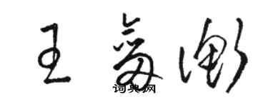 駱恆光王劍衡草書個性簽名怎么寫