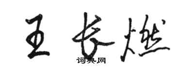 駱恆光王長燃行書個性簽名怎么寫