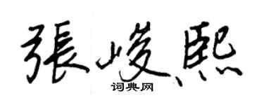 王正良張峻熙行書個性簽名怎么寫