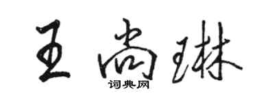 駱恆光王尚琳行書個性簽名怎么寫