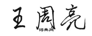 駱恆光王周亮行書個性簽名怎么寫