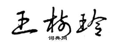 曾慶福王樹玲草書個性簽名怎么寫