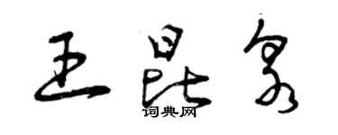 曾慶福王昆泉草書個性簽名怎么寫