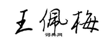 王正良王佩梅行書個性簽名怎么寫