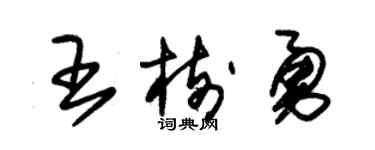 朱錫榮王樹勇草書個性簽名怎么寫