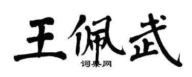翁闓運王佩武楷書個性簽名怎么寫