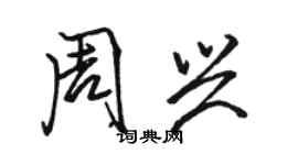 駱恆光周興行書個性簽名怎么寫