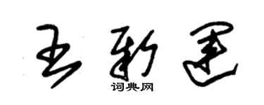 朱錫榮王新運草書個性簽名怎么寫