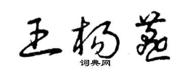 曾慶福王楊燕草書個性簽名怎么寫