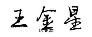 曾慶福王金星行書個性簽名怎么寫