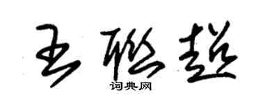 朱錫榮王聯超草書個性簽名怎么寫