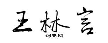 曾慶福王林言行書個性簽名怎么寫