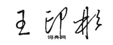 駱恆光王印彬草書個性簽名怎么寫