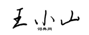 王正良王小山行書個性簽名怎么寫