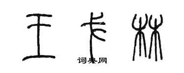 陳墨王戈林篆書個性簽名怎么寫