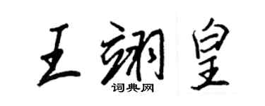 王正良王翊皇行書個性簽名怎么寫