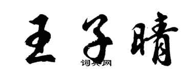 胡問遂王子晴行書個性簽名怎么寫