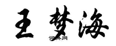 胡問遂王夢海行書個性簽名怎么寫