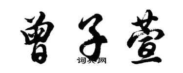 胡問遂曾子萱行書個性簽名怎么寫