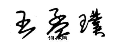朱錫榮王孟璞草書個性簽名怎么寫