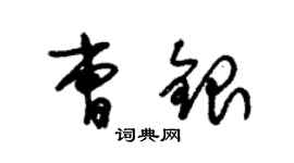朱錫榮曹銀草書個性簽名怎么寫