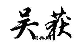 胡問遂吳獲行書個性簽名怎么寫