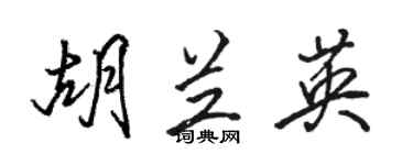 駱恆光胡蘭英行書個性簽名怎么寫