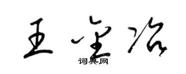 梁錦英王金冶草書個性簽名怎么寫