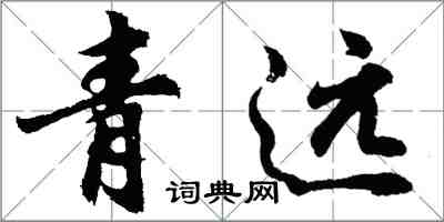 胡問遂青遠行書怎么寫