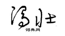 曾慶福馮壯草書個性簽名怎么寫