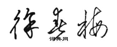 駱恆光徐春梅草書個性簽名怎么寫