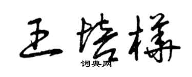 曾慶福王培樺草書個性簽名怎么寫