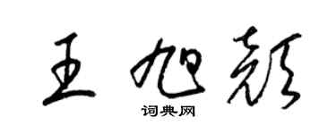 梁錦英王旭顏草書個性簽名怎么寫