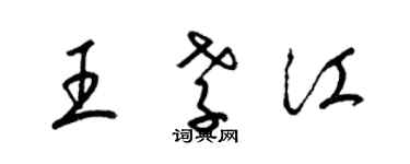 梁錦英王孝江草書個性簽名怎么寫